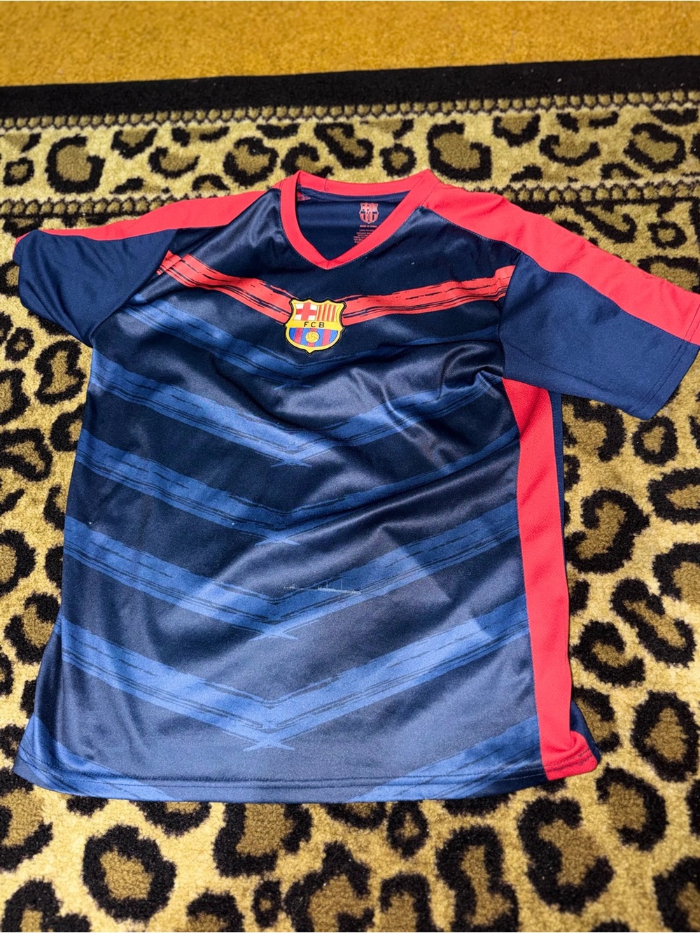 Kids Navy & Red Short Sleeve Jersey